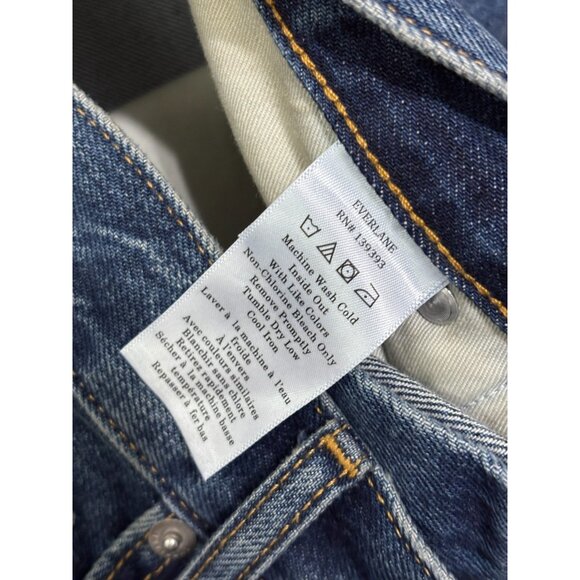 Everlane Womens Way-Wide Crop Jeans Size 29 31x20 Blue Dark Wash Denim Cropped - Picture 6 of 8